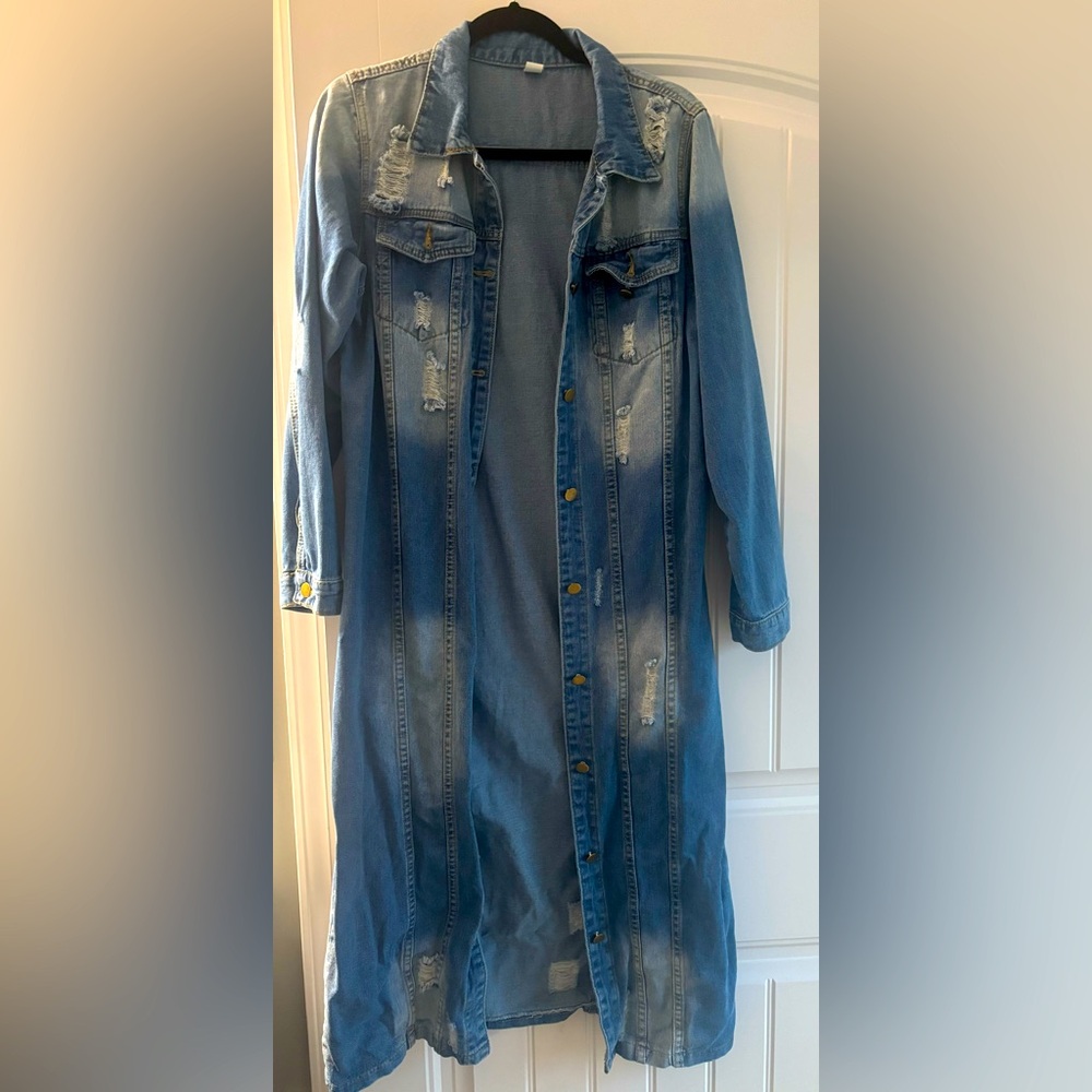 Women’s long Jean jacket